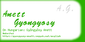 anett gyongyosy business card